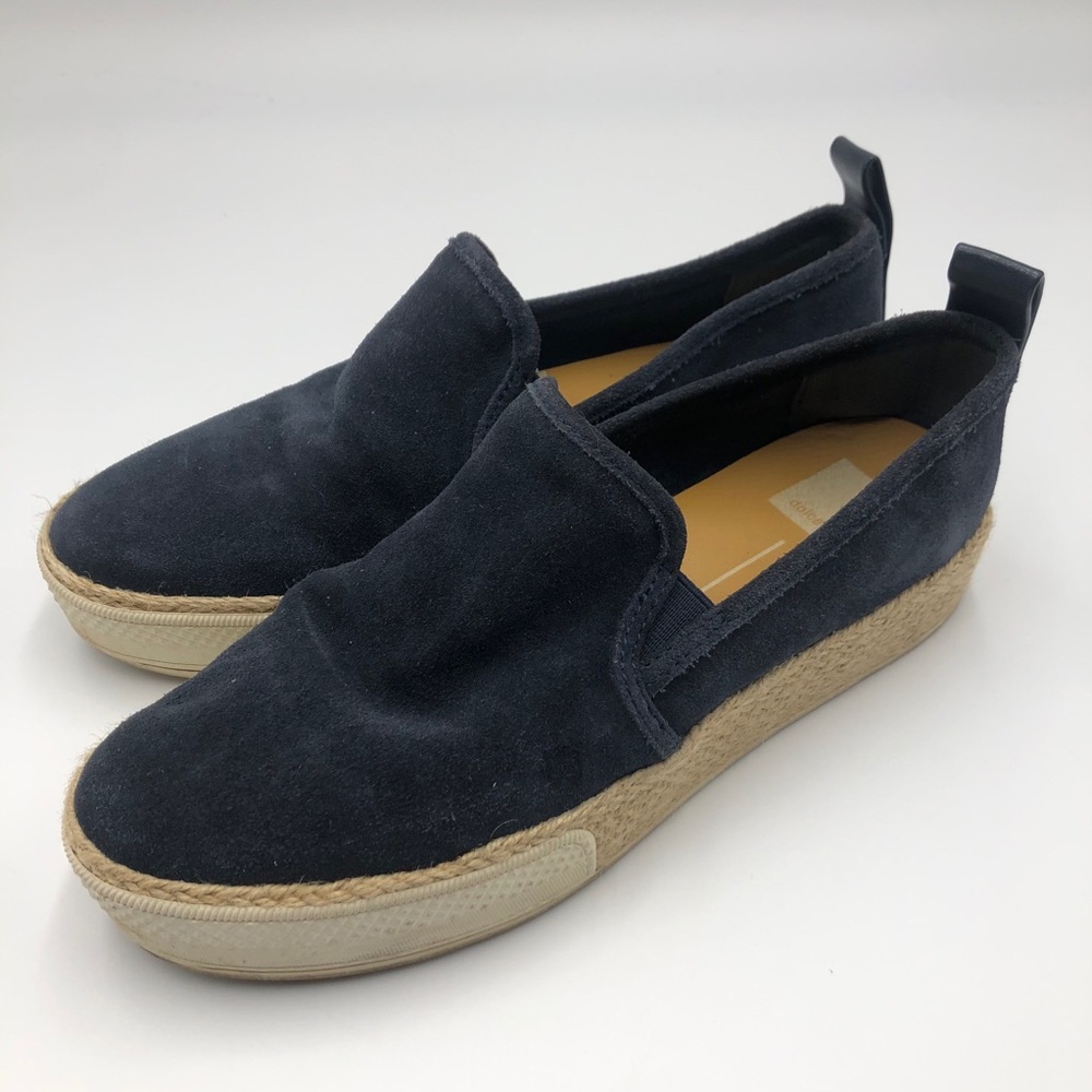 Dolce Vita Blue Travis Platform Slip-Ons 7.5